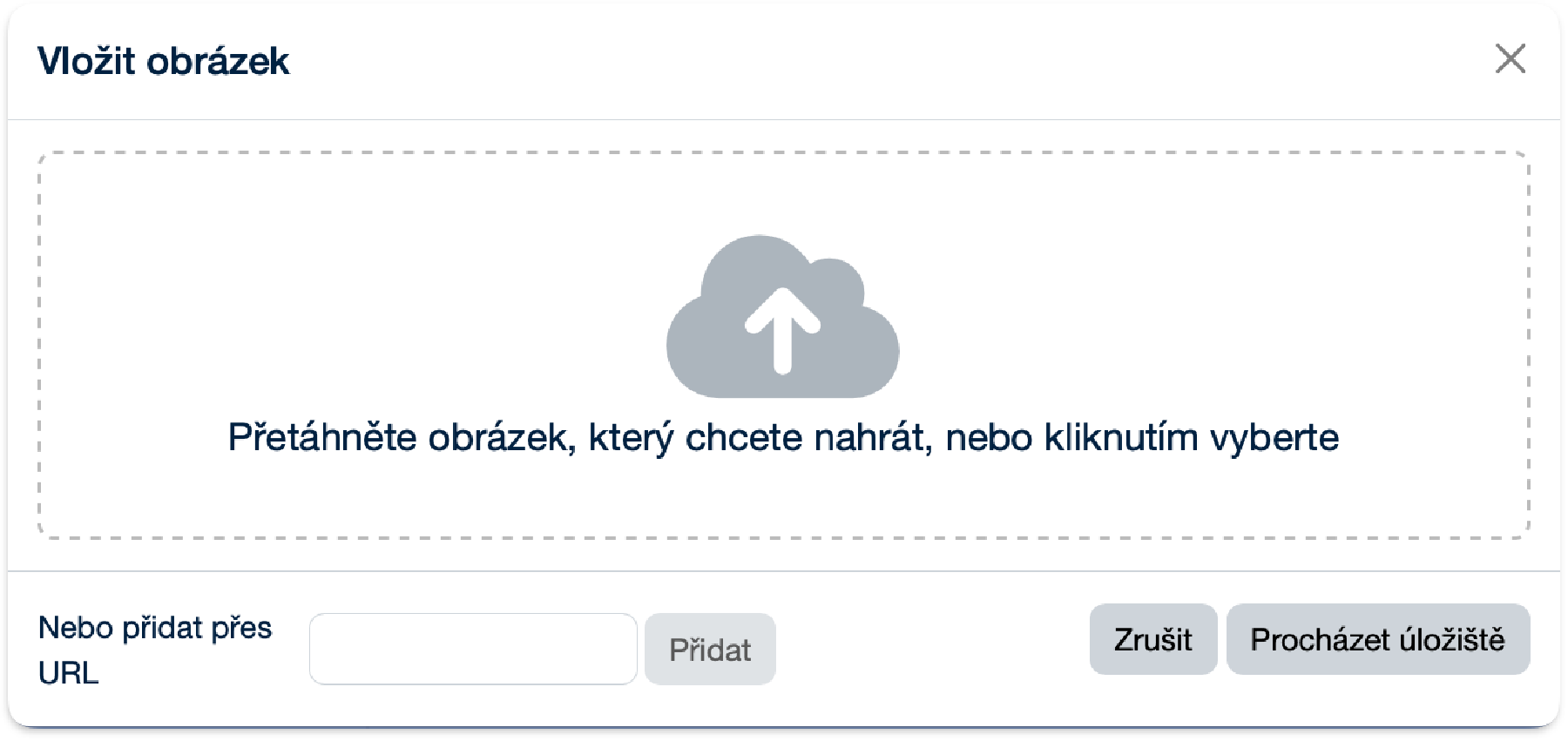 Ukázka vkládání médií v TinyMCE