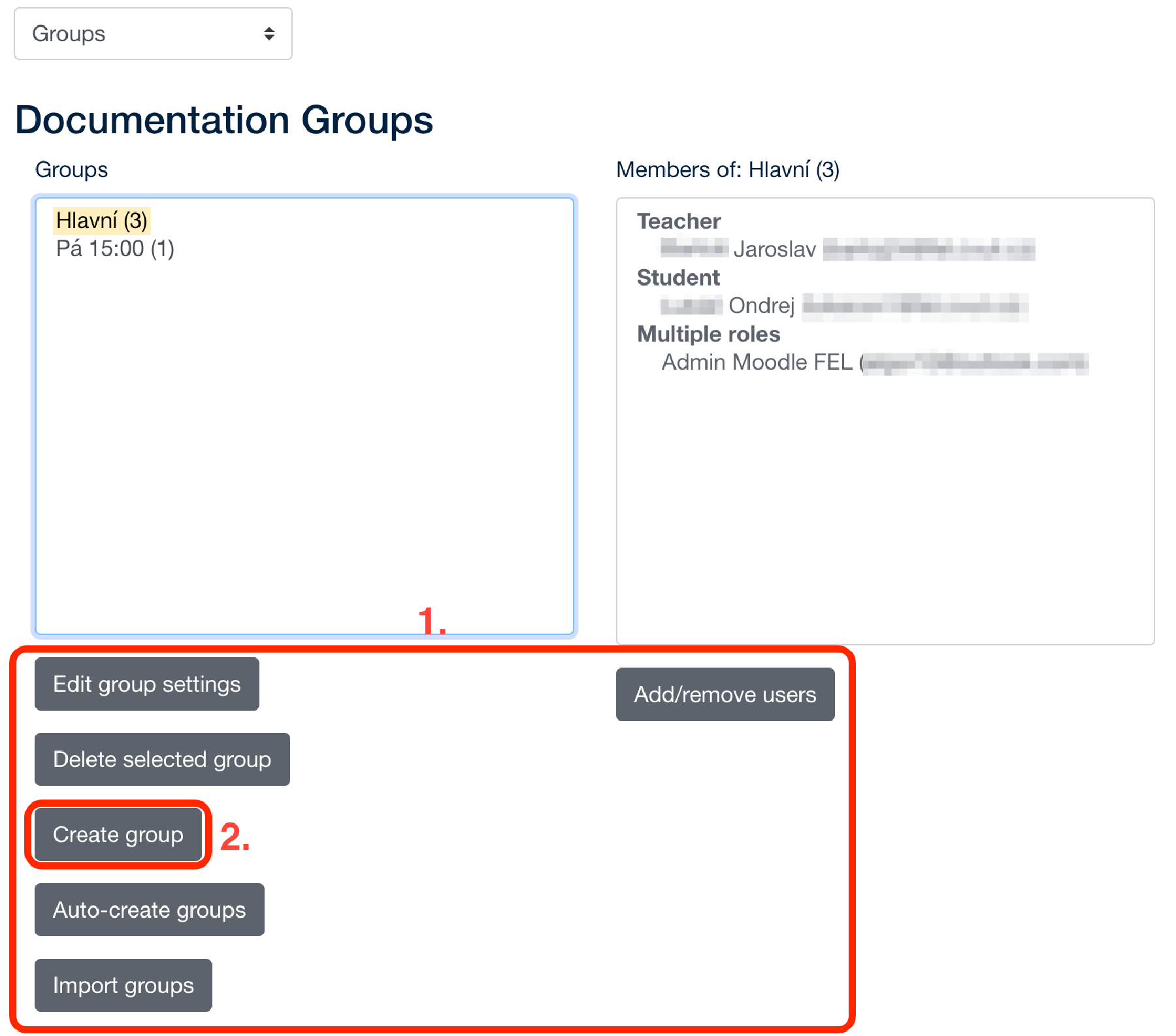 Edit groups