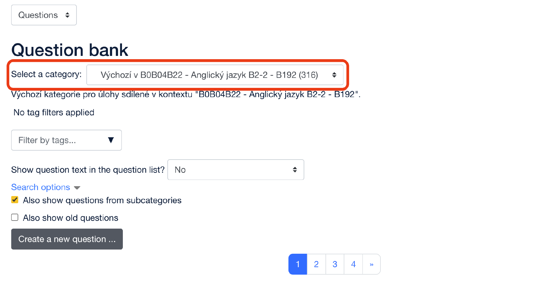 Example of question category